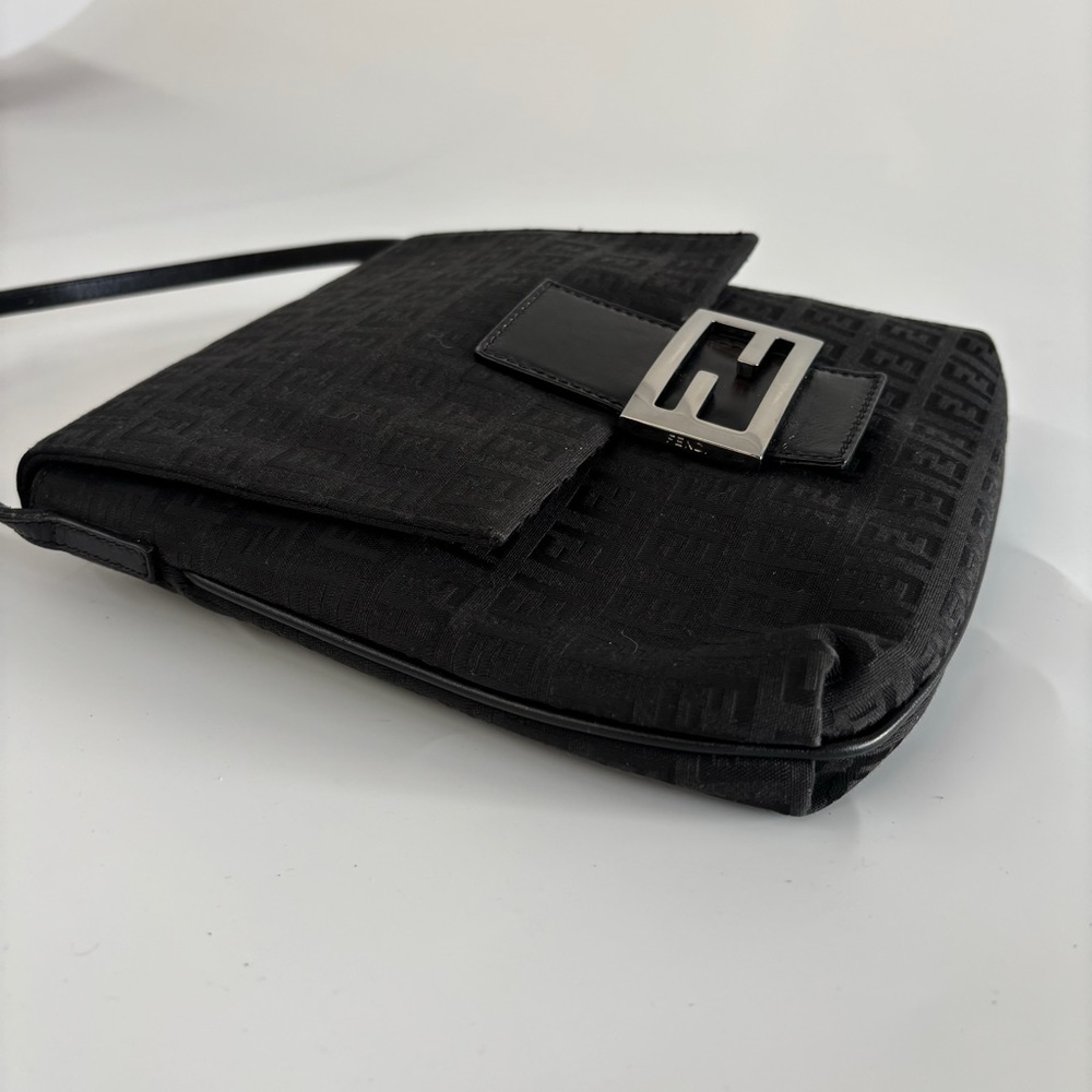 FENDI 2007 ZUCCA CROSSBODY BAG — BLACK FF CANVAS - Picture 3 of 8